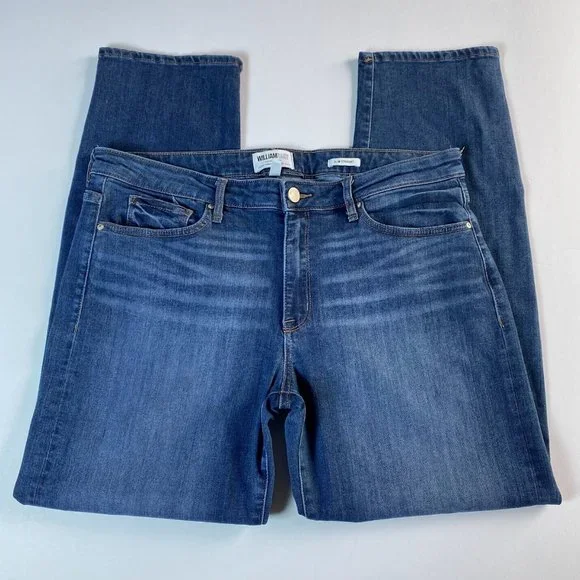 William Rast, blue mid rise Slim Straight jeans, size 12/31 - Picture 3 of 9